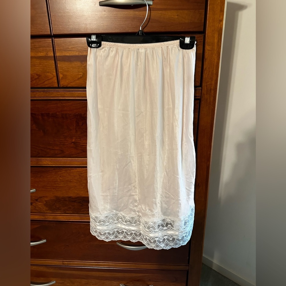 Vintage Christian Dior Half Slip in Blush Pink from Bonwit Teller.